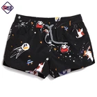 Женские повседневные шорты QIKERBONG, шорты из быстросохнущей ткани с изображением кошки, светильник трогательный