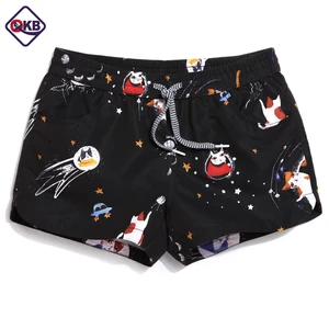 Женские повседневные шорты QIKERBONG, шорты из быстросохнущей ткани с изображением кошки, светильник трогательный