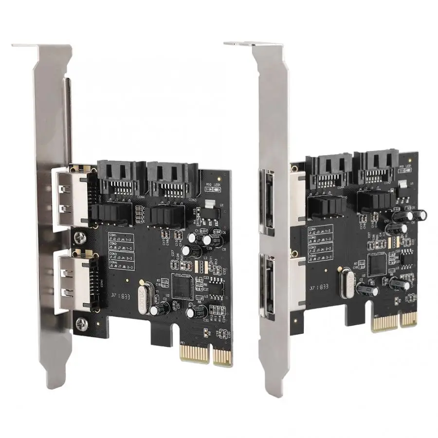 PCI к 4-портовой Sata/ESATA 3 0 Riser Card ASM1061 SATA Esata/Sata | Компьютеры и офис