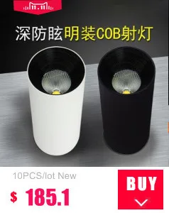 12 шт. 7 Вт 12 Вт 20 Вт 30 Вт Диммируемый светодиодный Cree Cob светильник Ac85-265v точечные светильники, встроенные для гостиной золотой черный серебристый