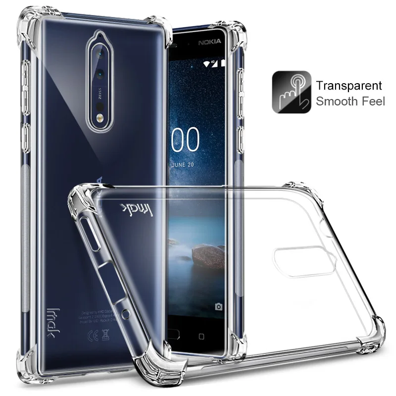 Airbag version For Nokia 8 Case with Screen Protector IMAK Soft TPU silicone Back Cover Nokia8 full edge coverage | Мобильные