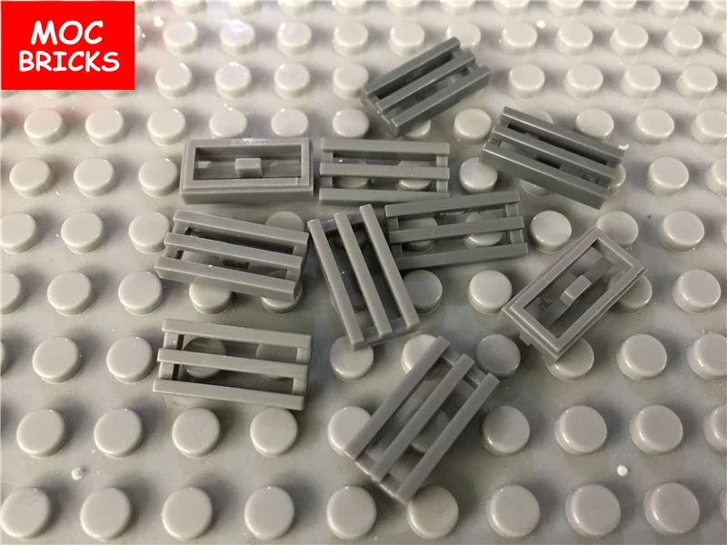 10 шт./лот MOC кирпичная плитка Модифицированная 1x2 решетка с нижним пазом/губа
