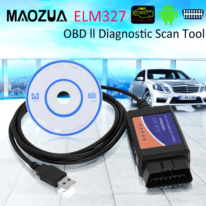 ELM327 OBD2 V1.5 автомобильный диагностический OBD 2 ELM 327 сканер USB для