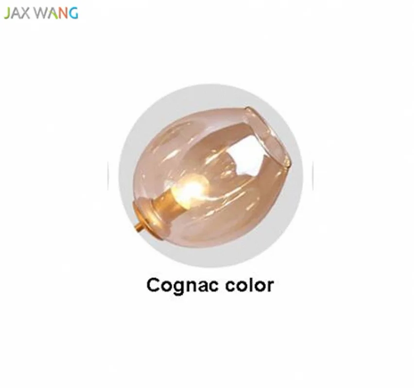 Современная молекула Подвесная лампа люстра блеск led hanglamp черный Лофт промышленный Декор стекло пузырь люстра лампа светильники - Цвет корпуса: Коричневый