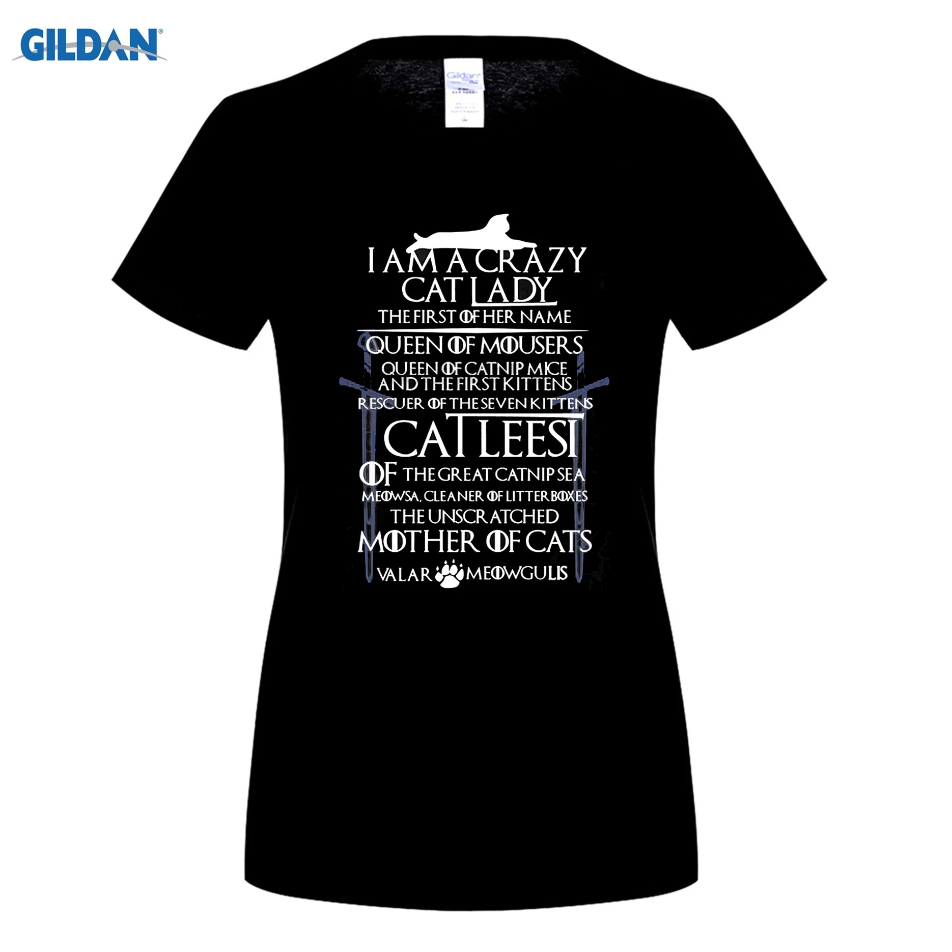 GILDAN футболка с круглым воротником из чистого хлопка 2017 Новый тренд Catleesi Mother Of Cats