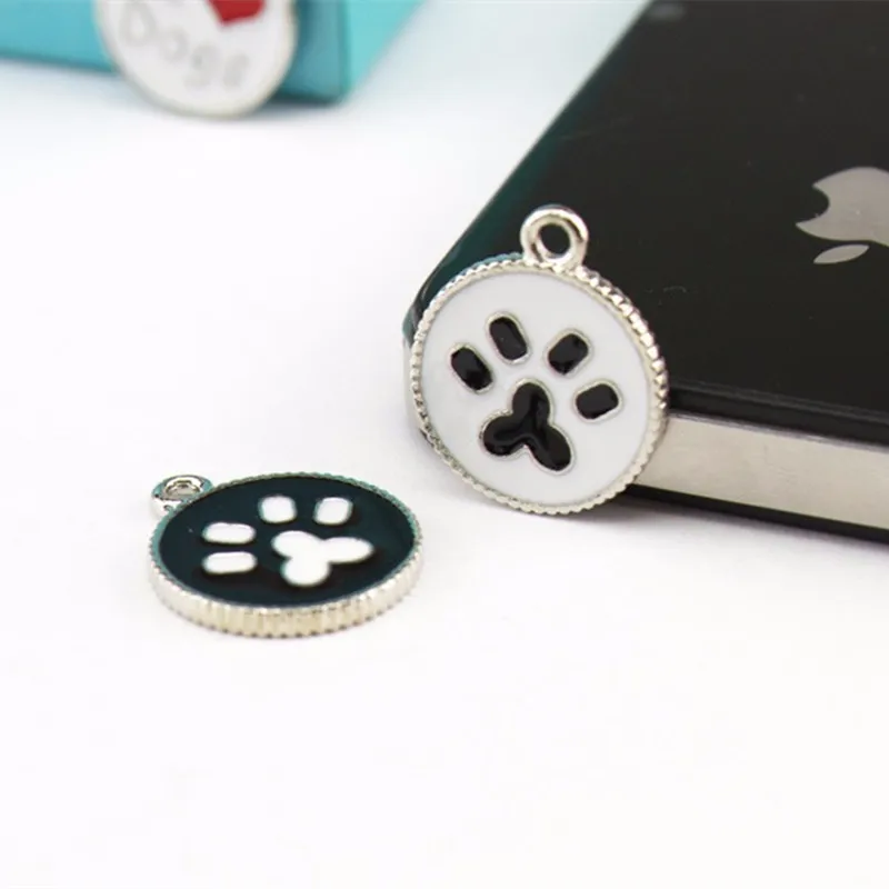 5PCS/LOT Double sided Feet pendant Bag Charm dog tag DIY accessories Necklace Pendant Gifts For Women |