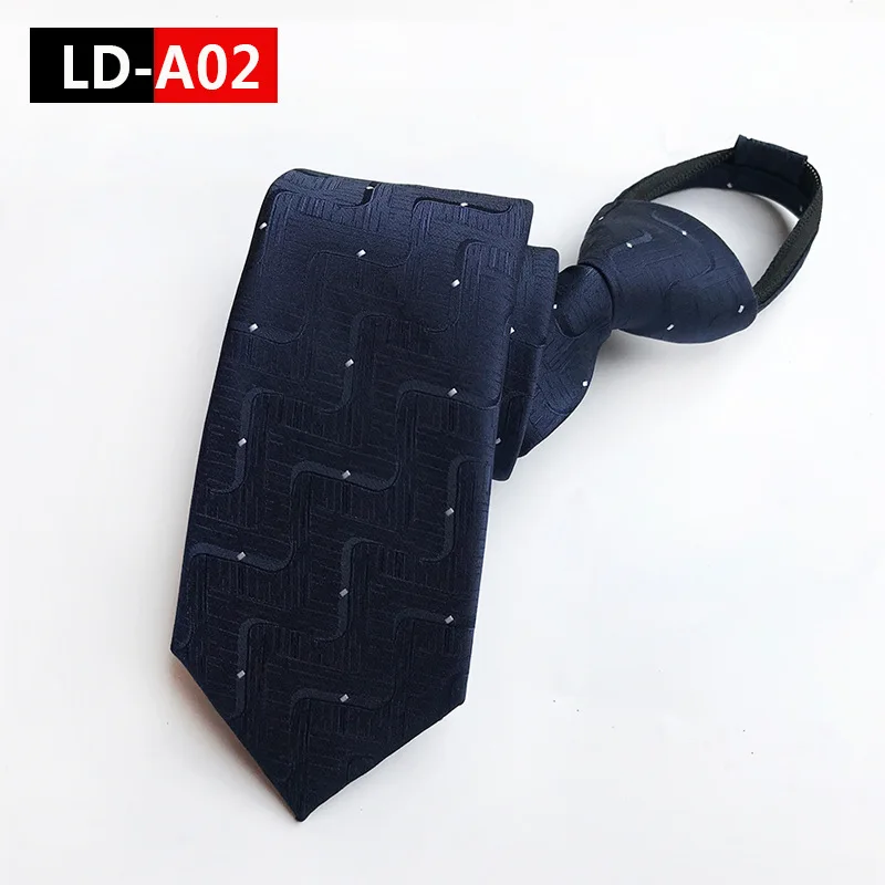 

Fashion Zipper Tie 8cm Lazy Necktie Easy To Pull Men's Commercial Formal Suit Wedding Banquet Business Bridegroom Party Ties