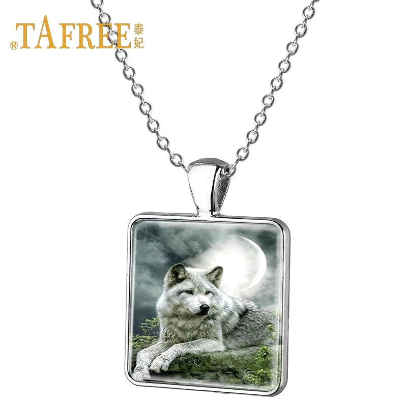 Ожерелье TAFREE Wolf с подвеской из кабошона ожерелья Модные ювелирные изделия