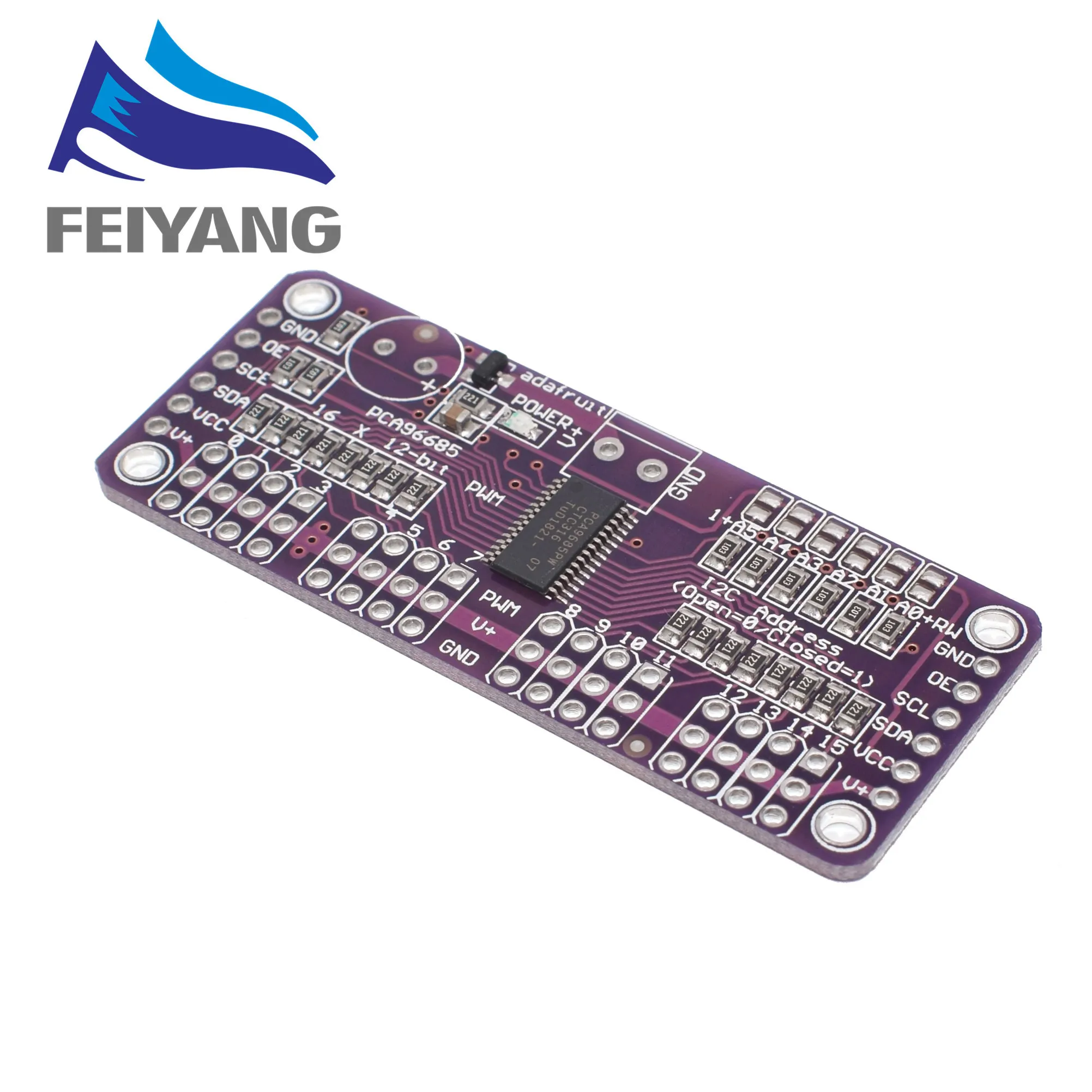 16 канальный видеорегистратор 12 битная ШИМ/Servo Driver I2C интерфейс PCA9685 для или Raspberry pi