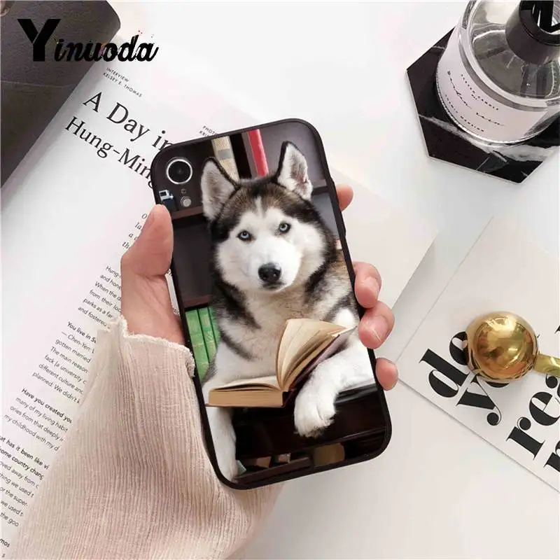Yinuoda чехол для телефона с изображением животных хаски милых щенков собак iPhone 8 7 6 S