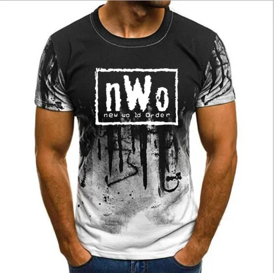68pk Взрослый мужской WCW Wrestling NWO New World Ink Wolfpac черная футболка мужская брендовая