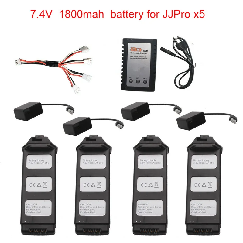 Оригинальный литий полимерный аккумулятор 7 4 В 1800 мАч для JJRC JJPRO X5