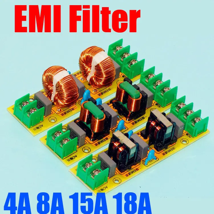 

dykb AC 110V 220V 2A 4A 15A 18A EMI Power Filter Board Purifier Amplifier Noise Impurity Purifier Filtering Noise Impurities .