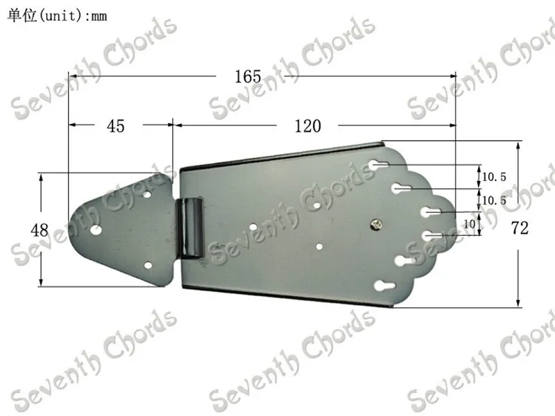 Набор гитарных мостов для полых полупустотелых электрогитар хромированные