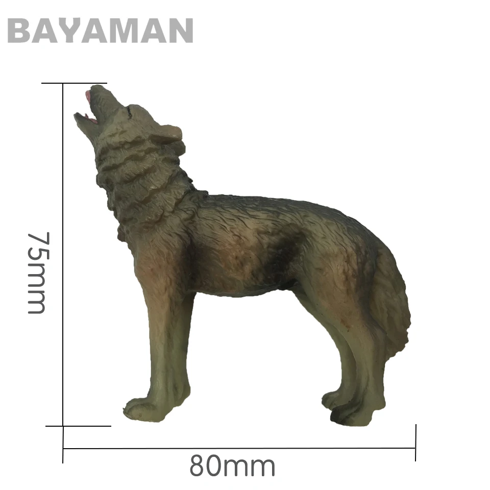 1pc Wolf model Toy Wild Animals Toys Children gifts plastic vivid Animal Model | Игрушки и хобби
