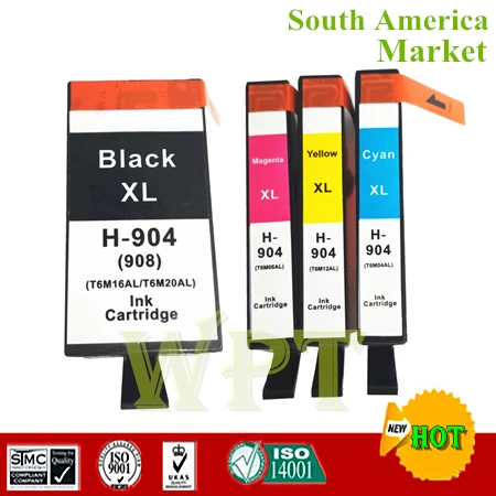 Совместимый чернильный картридж для HP904XL HP908xl Hp OfficeJet Pro 6970 принтер все в одном