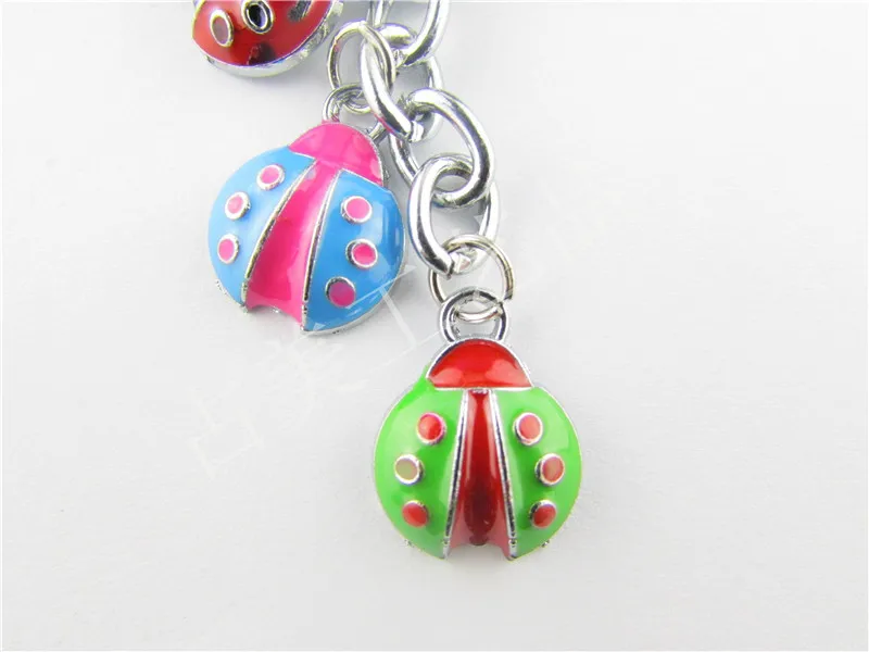 Creative ladybird multiple strings keychain bag pendant ornaments |