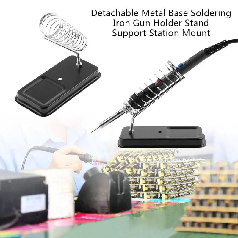 

Detachable Metal Base Soldering Iron Gun Holder Stand Support Station Mount E5M1 Solder Iron Support Safety Protect Base Welding