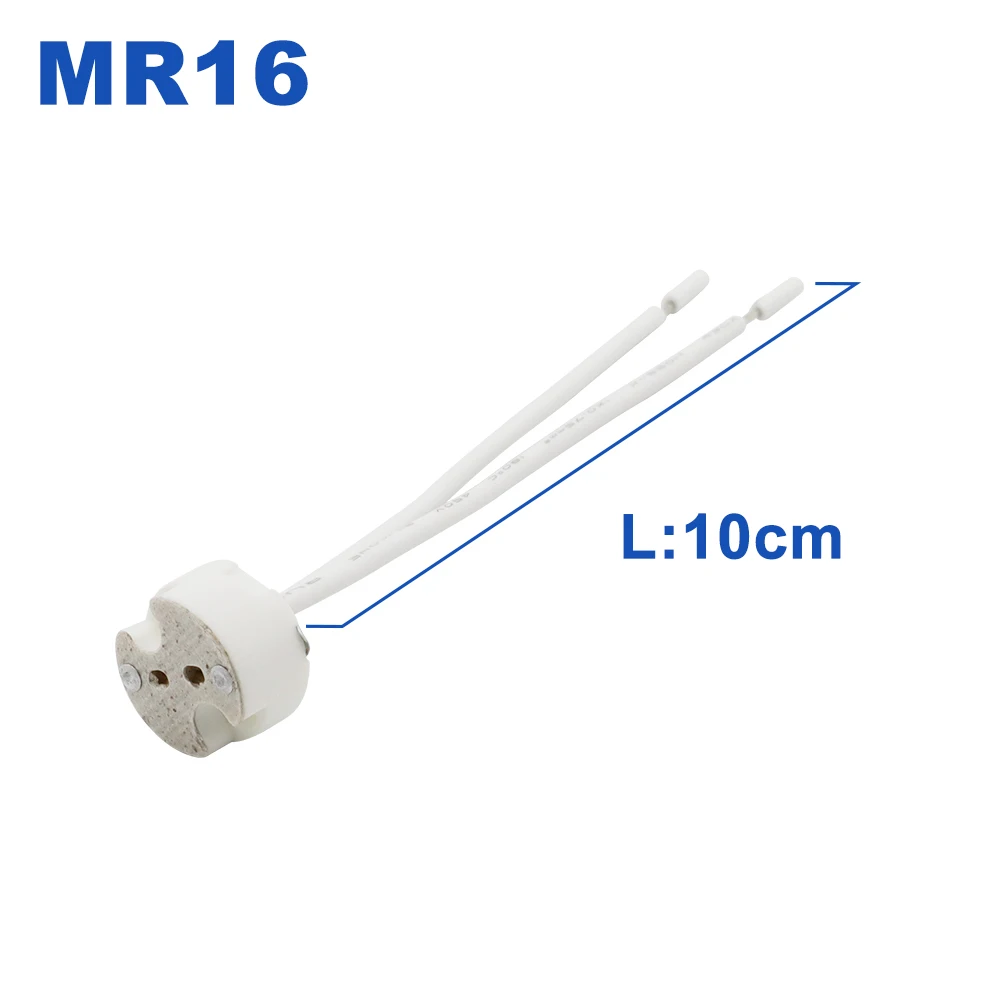 4 шт./лот GU5.3 GU10 цоколь лампы MR16 G4 T8 держатель провода соединитель адаптер E27 E14 электрический светильник керамический патрон - Цвет: MR16