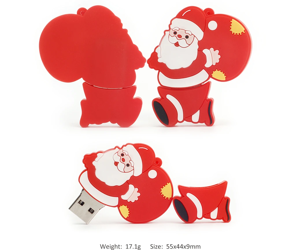 USB Flash Drive Pendrive Santa Claus Christmas Tree Elk Deer Pen 4GB 8GB 16GB 32G 64GB Memory Stick Creative Gift | Компьютеры и офис