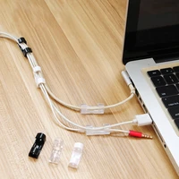 20pcslot 3mete self adhesive usb cable clip desktop wire fixing organizer storage clamp buckle data line holder cord management