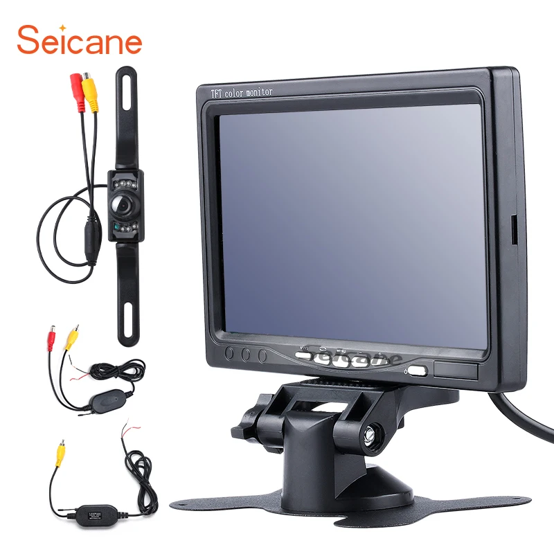Seicane Универсальный 7 дюймов HD 1024*600 камера заднего вида Цифровая Видео Recoder DVR