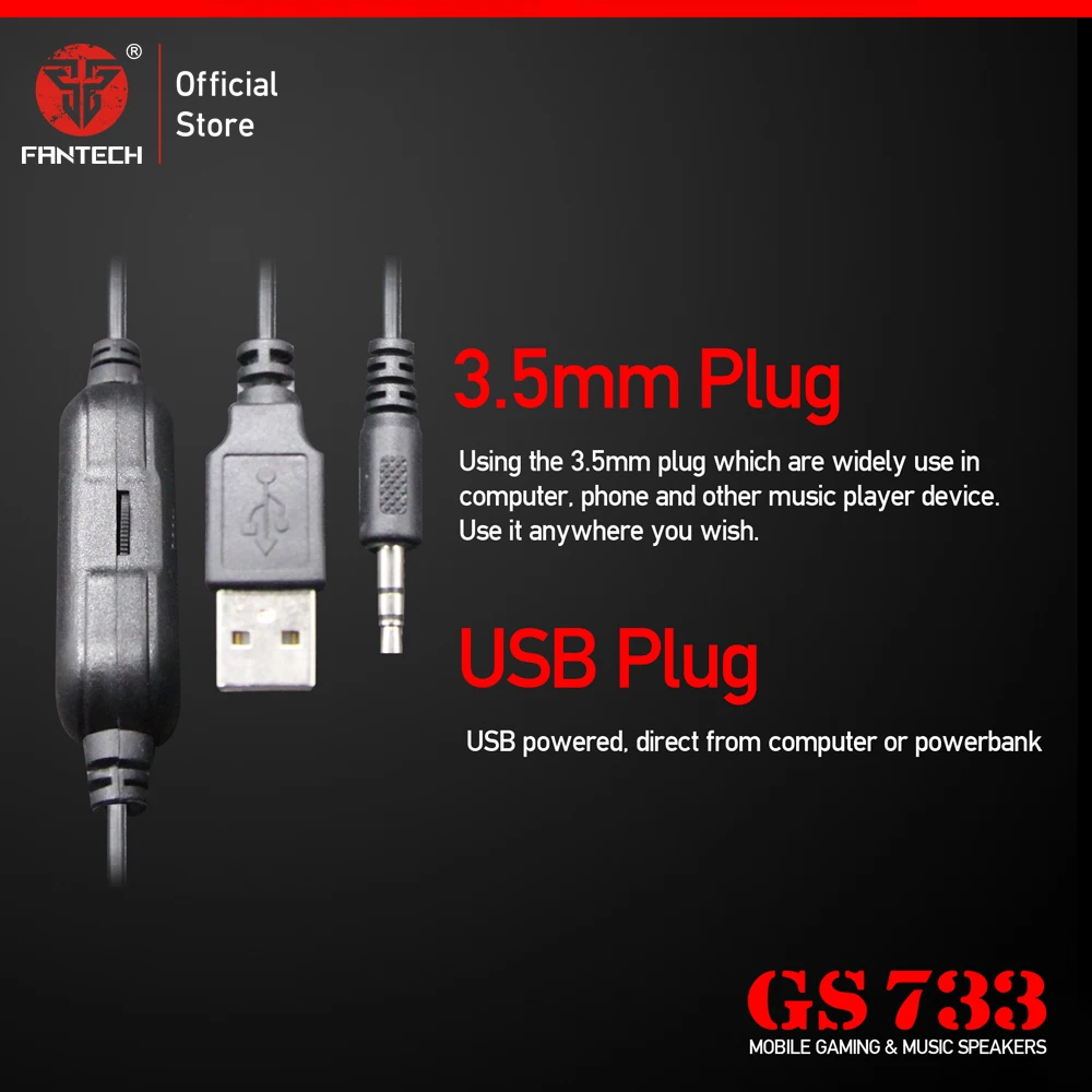 Fantech GS733 мобильный игровой и музыкальный динамик s 3 5 мм Pulg Wried профессиональный