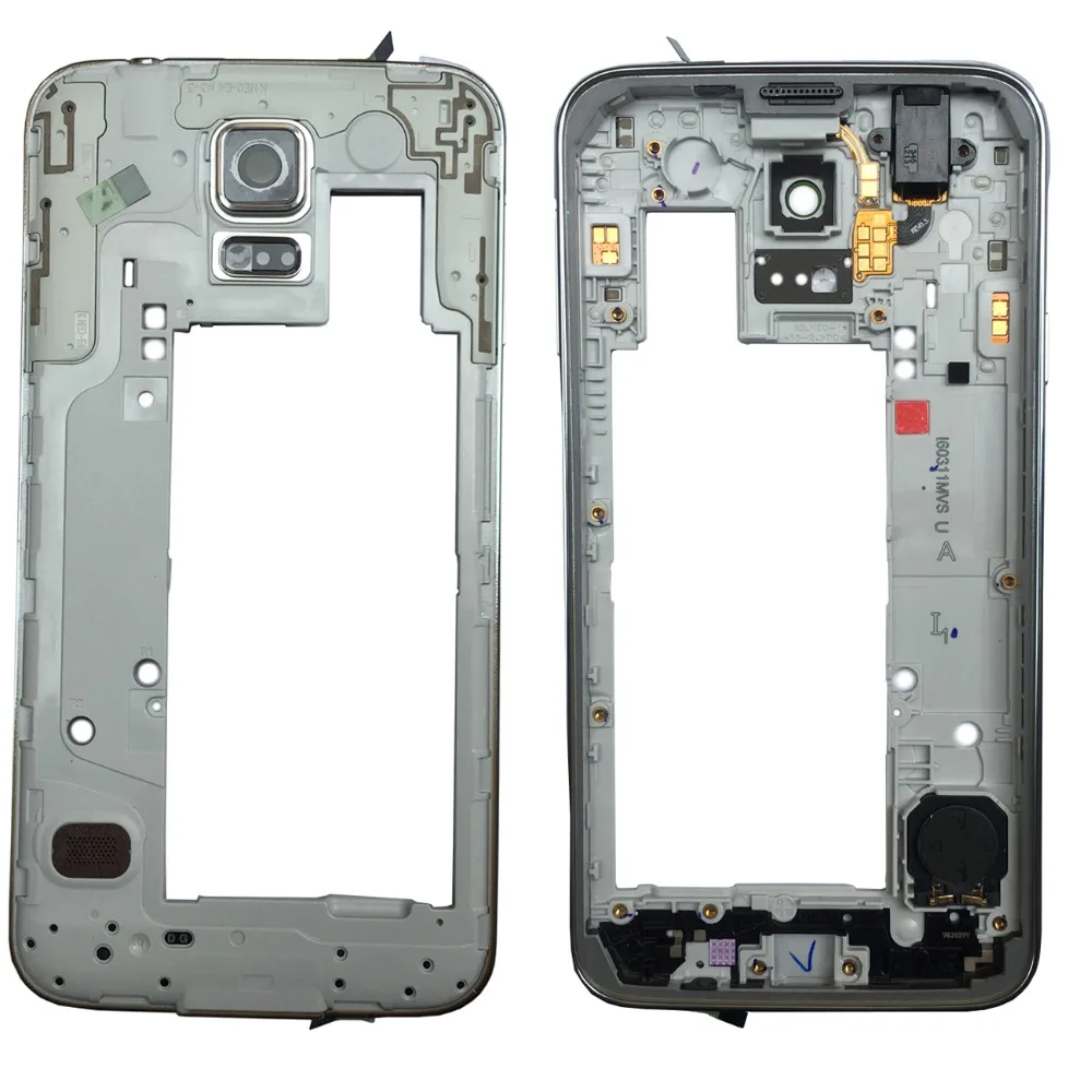 Средняя задняя рамка Корпус пластины + клей для Samsung Galaxy S5 Neo G903 G903F G903W|Корпусы и