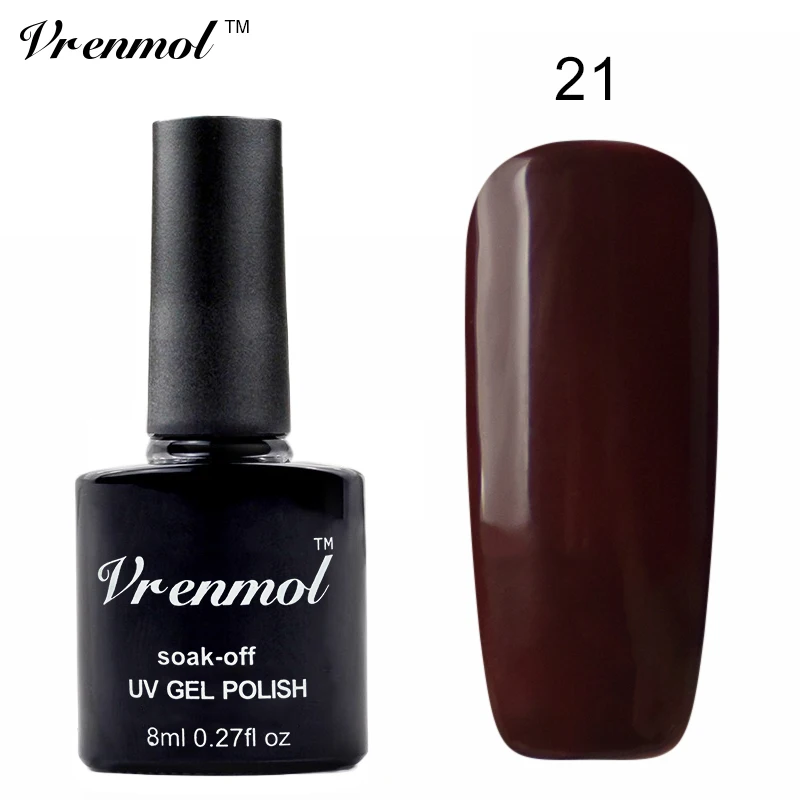 Vrenmol Vernis Полупостоянный УФ-гель для ногтей стойкий светодиодный лак для ногтей впитывающий гель-лаки маникюрный набор - Цвет: 21