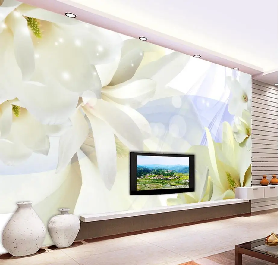 3d wallpaper for room Magnolia decorative painting flower stereoscopic | Обустройство дома