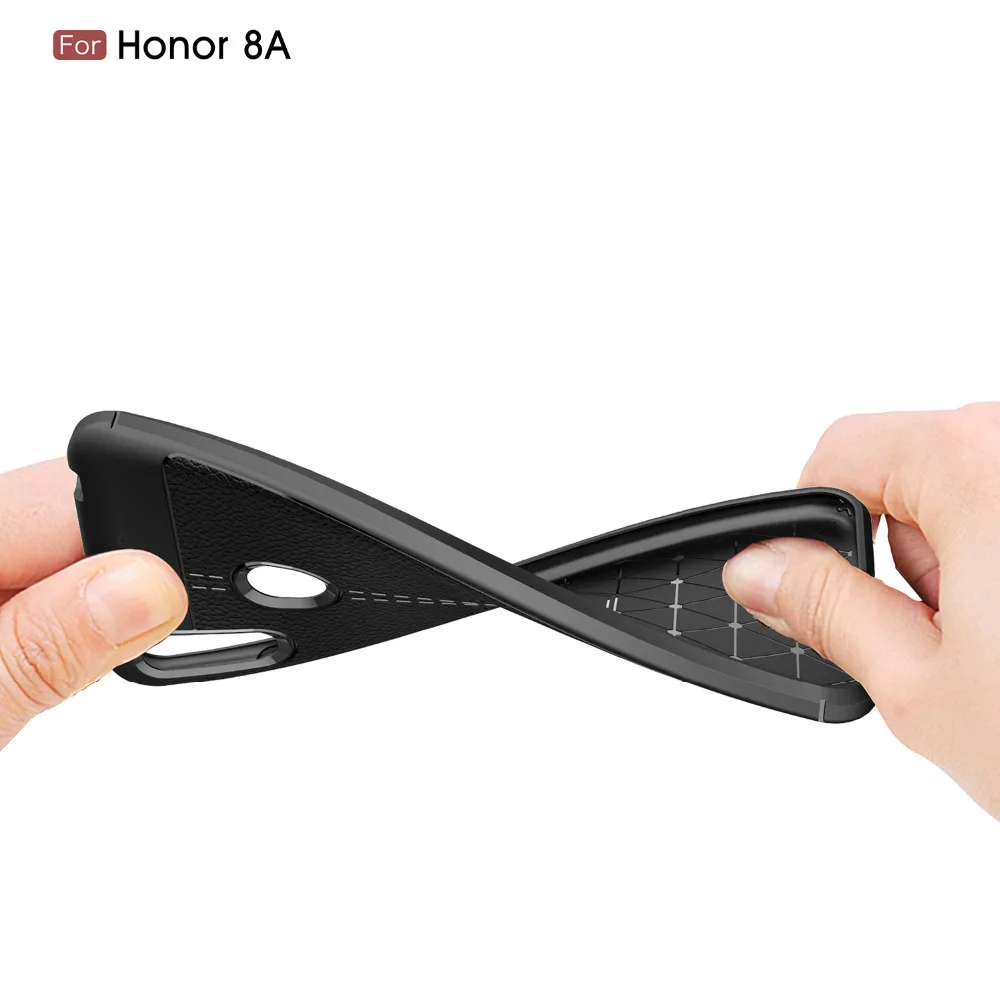 Карбоновый чехол для huawei Honor 8A/huawei V20 Мягкая обложка 8A телефон Coque принципиально Etui