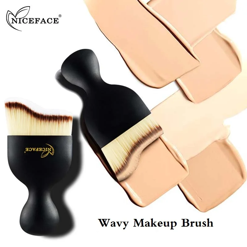 NICEFACE кисть 1 шт. кисти для контура основы макияжа S Форма волна искусственная