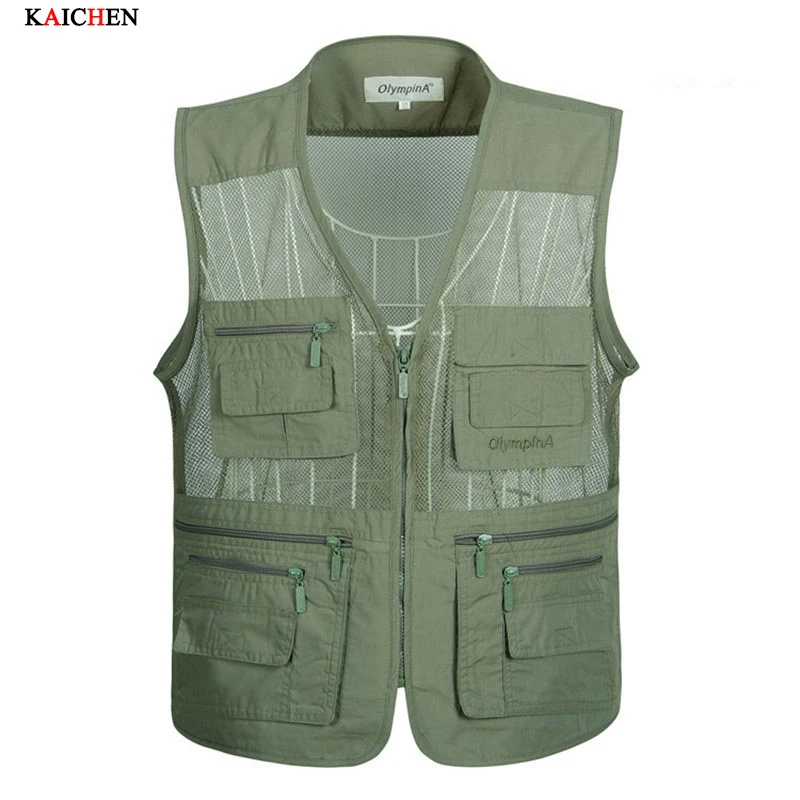 2017 лето-осень человека Сетка рукавов жилет для Повседневное мульти карман Для