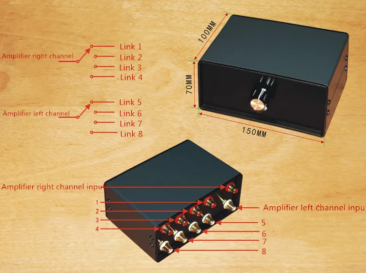 

2019 NEW Mini Stereo 4-IN-1-OUT RCA Signal Input Audio Splitter/Switcher Volume Controle