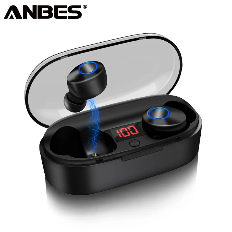 ANBES Беспроводной наушники вкладыши TWS с мини V5.0 Bluetooth Бизнес гарнитура С