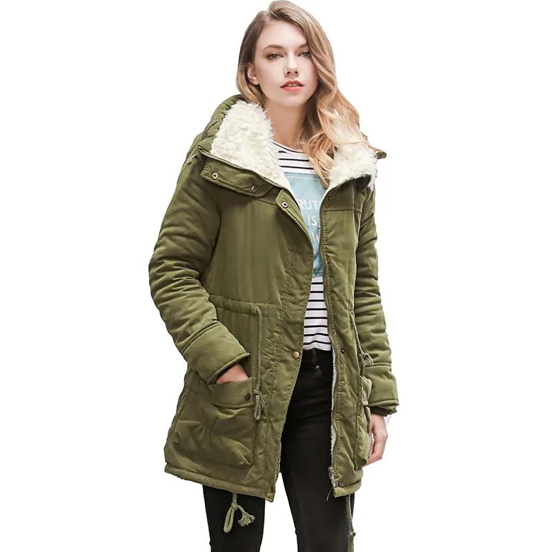 WHZHM зимние парки куртка Femme размера плюс 3XL плотные пальто женская повседневное с