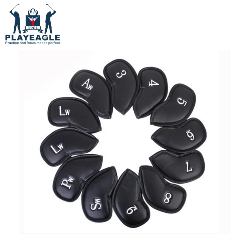 

PLAYEAGLE 12 шт./компл. чехлы с железной головкой для гольфа, прочная металлическая Водонепроницаемая головная повязка для гольфа, мягкая головна...