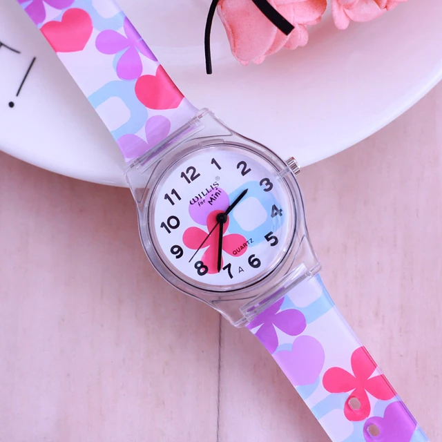 willis new lovely flowers transparent quartz watches women ladies girls students holidays gifts fashion casual wristwatches 1