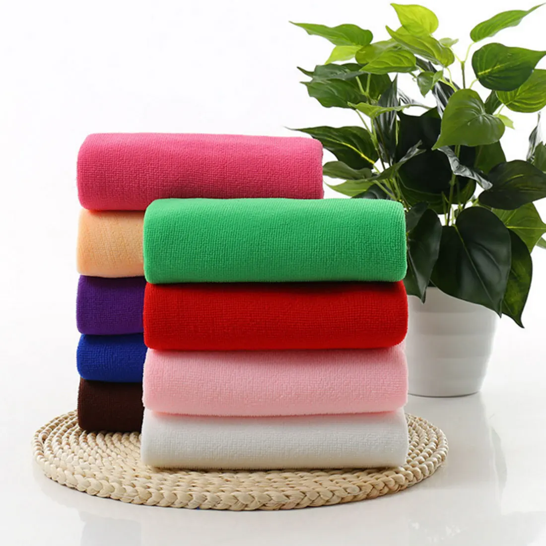 

10pcs 30*70cm Microfiber Towel Super Absorbent Quick-drying Soft Face Towel Cotton Hair Hand Bathroom Towel