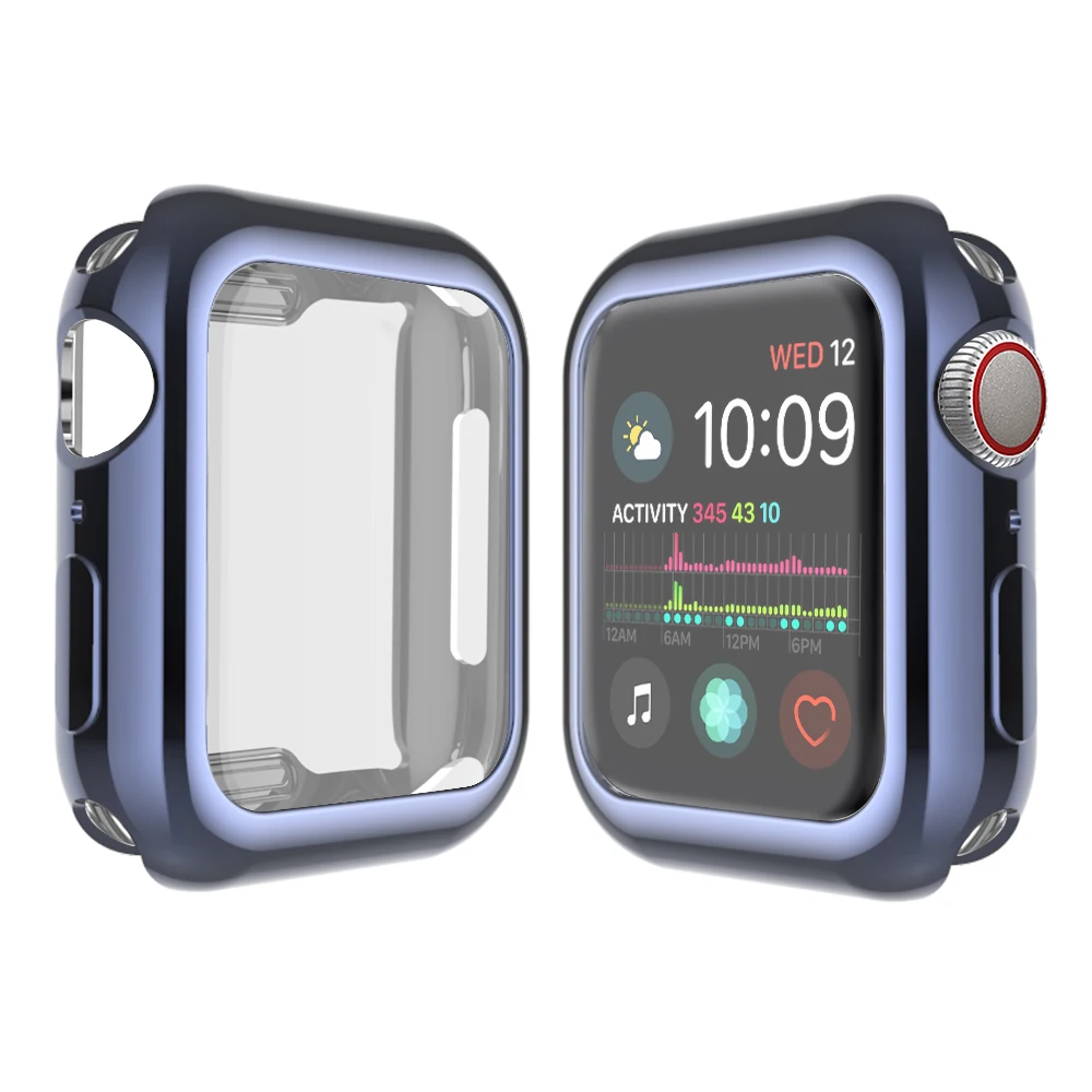 KINGBEIKE 6 цветов полный защитный чехол рамка часы Чехол для iWatch 40 мм 44 модный корпус