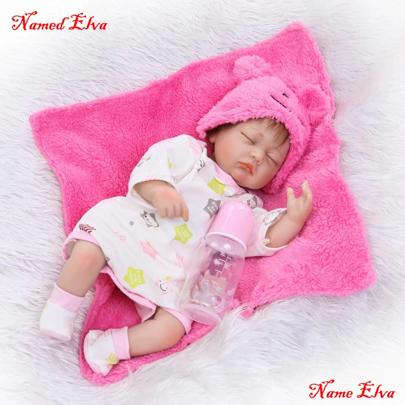 NPK 40cm toys infant Sleeping Girl Dolls 16 inch Realistic Soft Silicone Bonecas Twins Doll Baby brinquedos Newborn Kids Toys | Игрушки и