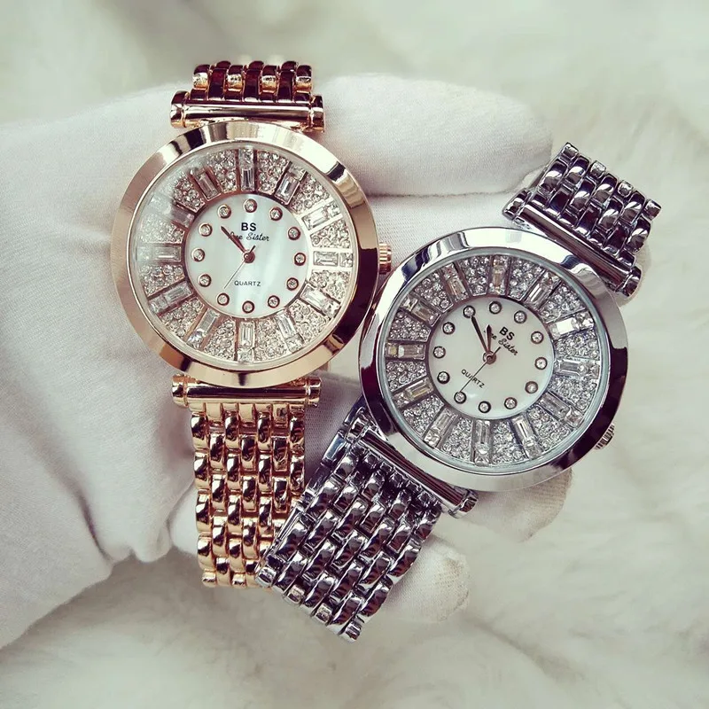 Женские наручные часы с австрийскими бриллиантами стразы розовое золото ЖЕНСКИЕ