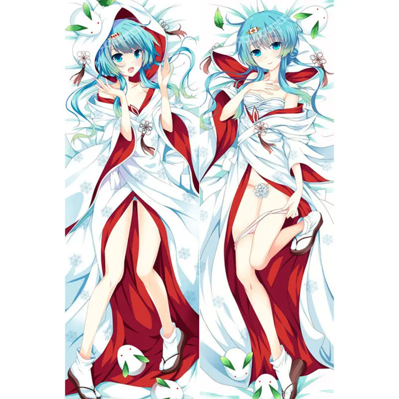 Amellor в натуральную величину Японские Аниме подушки Hatsune Подушка «Мику Хацунэ» чехол 3D двухстороннее постельное белье обнимающее тело наволочка gitfs - Цвет: 7