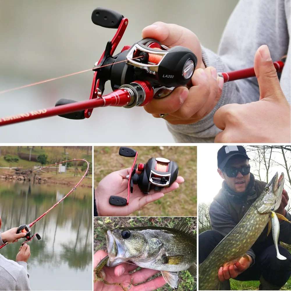 Sougayilang 8.1:1High Speed Baitcasting Fishing Reel Left/Right Hand Front Drag Spinning Casting Max 20LB | Спорт и развлечения
