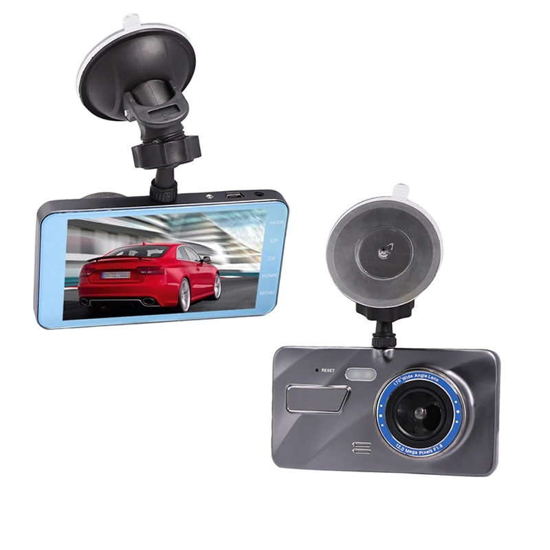 Новый двойной объектив Автомобильный видеорегистратор камера Full HD 1080 P 4 &quotips