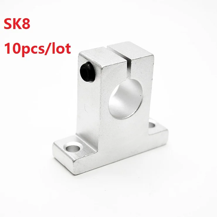 

10pcs/lot SK8 SH8A 8mm shaft Linear rail shaft support bearing shaft end bearings XYZ Table CNC router 3D printer parts