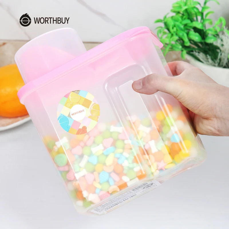 WORTHBUY многоцелевой зерновых контейнер для хранения прозрачный пластик рисовая