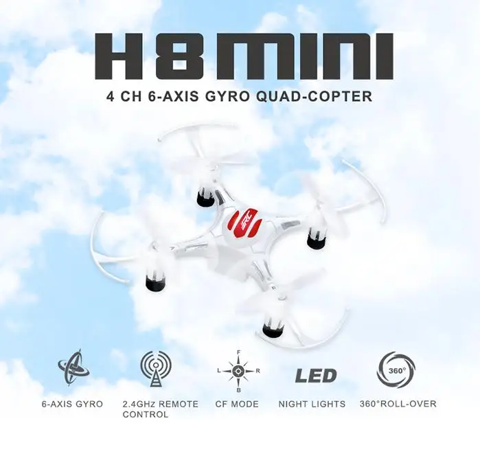JJRC H8 Мини RC вертолеты Безголовый режим 6 осевой гироскоп 2 4 ГГц 4CH светодиодный