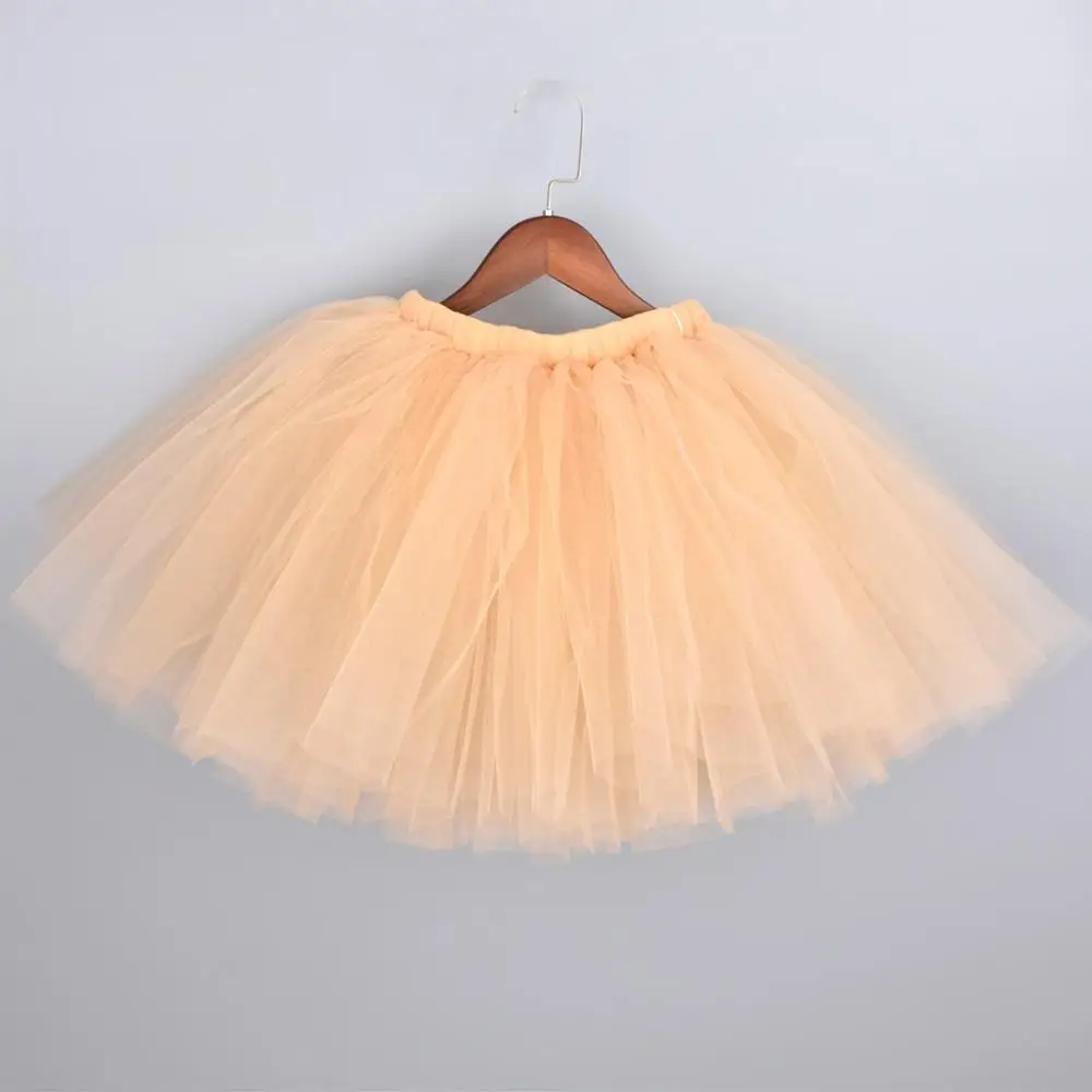 

Champagne Fluffy Tutu Skirt for Girls-Fits Newborn to Young Girl-Nylon Tulle Tutus-Baby Girls Birthday Party Skirt-Photo Props