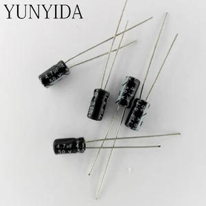 Алюминиевый электролитический конденсатор 50 в 4,7 мкФ 4*7 мм 50 шт.